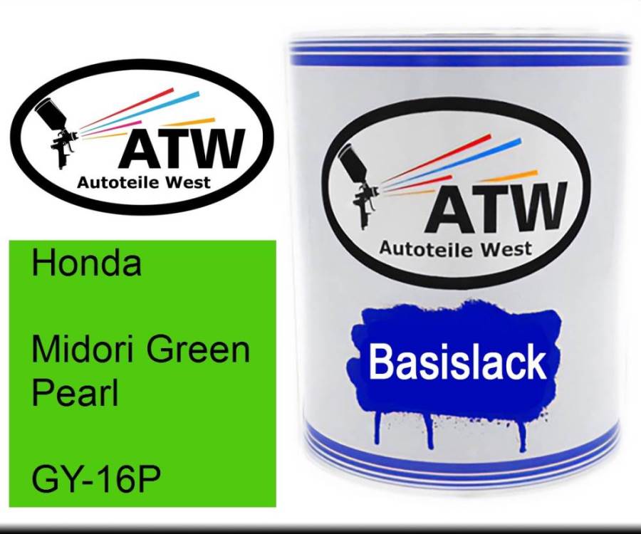 Honda, Midori Green Pearl, GY-16P: 1L Lackdose, von ATW Autoteile West.